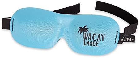 Bucky Ultralight Collection, Contoured Travel and Sleep Eye Mask, Vacay Mode, One Size by Bucky