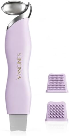 Ice Roller for Face & Eyes, Cooling Facial Roller with Blackhead Remover & 2 Silicone Brushes, Stainless Steel Face Roller for Puffiness, Pores & Deep Cleansing (Purple) by Vangines