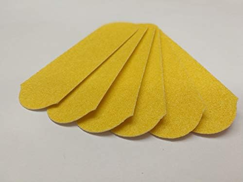 80 GRIT Stainless Steel Pedicure File Refill Pads, 60 Count (80 GRIT Yellow) by LEDMask