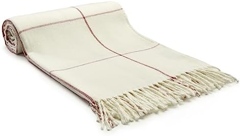 Arus Acrylic Highlands Collection Queen Throw Blanket Pink Stripes, 60x80 - Image 2