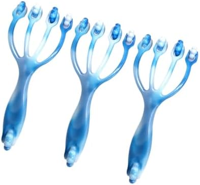 Healifty Handheld Four Claws Roller Massager Claw Massager for Head Hand Foot Leg Neck and Back Portable Massage Tool for Home Office or Shower 3 Pack - Image 2