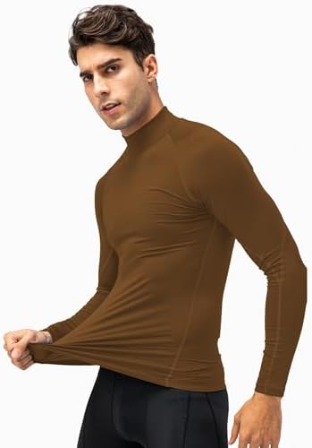 SPVISE Men's Compression Shirts Long Sleeve Mock Turtleneck Workout Tops - Image 6