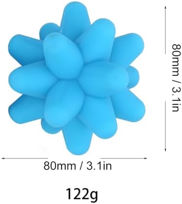Dioche Spiky Massage Balls, 2 Colors Acupoint Physical Massage Balls, Lacrosse Ball Roller Set Perfect for Foot Massage, Deep Tissue Massage, Trigger Point (Blue) - Image 2