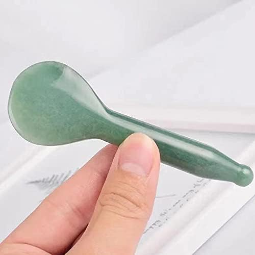 Jade Gua Sha Massage Tools Facial Tool Natural Green Gua Sha Anti Aging Facial Skin SPA for Rejuvenate Skin Anti-Wrinkle Anti Aging - Image 2