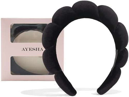 Ayesha Spa Headband for Washing Face Makeup Skincare Soft Sponge Hair band by AYESHA
