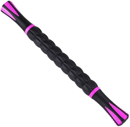 Muscle Roller Stick for Athletes, Massage Roller Stick, Lymphatic Drainage and Liposuction Massage Roller, Relieves Muscle Soreness, Trigger Points, for Physical Therapy and Recovery (Purple & Black) by Inscool