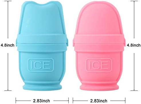 2 Packs Face and Body Ice Roller, Silicone Ice Cube for Puffiness, Pain Relief, Cold Therapy Ice Cup Molds Massage Tool - Image 7