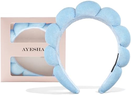 Ayesha Spa Headband for Washing Face Makeup Skincare Soft Sponge Hair band by AYESHA