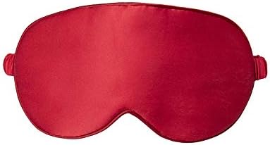 Mulberry Natural Silk Sleep Mask for Women & Men with Elastic Strap, Super Soft Sleeping Eye Mask, Size M, (Red) by NMMGlobal