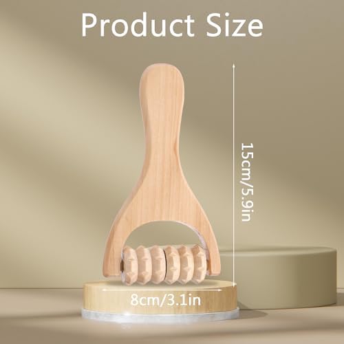 Abeillo 3Pcs Wood Therapy Massage Tools Wooden Massage Rollers, Hand Massage Tools Manual Muscle Roller Stick for Relaxes Thigh, Leg, Hands Full Body Muscle Men Women - Image 7
