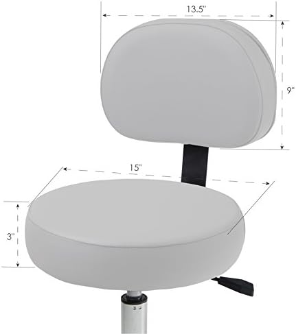 EARTHLITE Pneumatic Massage Salon Drafting Stool - No Leaking (vs. Hydraulic), Adjustable, Rolling, CFC-Free / Medical Spa Facial Chair - Image 4