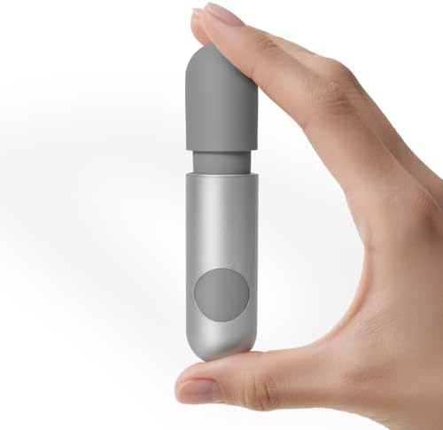 Mini Handheld Vibration Massager, Portable Cordless Massage Wand, 10 Modes Deep Tissue Muscle Relaxation Device, Quiet ≤40 dB Electric Massager for Back Neck Shoulder, Travel Size by JIEJUNJIE