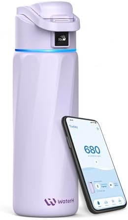 WaterH BOOST Smart Water Bottle Tracker with Reminder to Drink Water, 24oz by WATERH