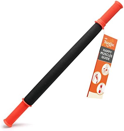 Tiger Tail 22in Massage Stick Portable Roller, Handheld, Deep Tissue Foam Roller, Body Massage and Myofascial Release Tool for Legs, Neck, Calves, Thighs, Shins & Back, The Long One 22, Made in USA by TigerTailUSA