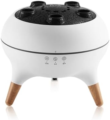 250mL Desktop Humidifier with 7-Color Lights, Music, Two Mist Modes, 4H/8H Timer (US Plug 100-240V) by Irishom