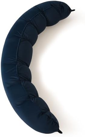 Peallow(Pat. Pend) – Long Round Body Pillow for Adults, Bolster Pillow for Sleeping, Soft and Supportive Pillow for Sleeping & Lumbar Support (Teal Blue,59") by Ailuteie