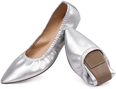 Women's Ballet Flat Slip On Flats - Classic Casual Dress Shoes, Foldable Portable Travel Ballet Walking Shoes by LM