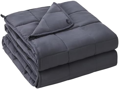 yescool Weighted Blanket for Adults (30 lbs, 88” x 104”, Grey) Cooling Heavy Blanket for Sleeping Perfect for 340-360 lbs, King Size Breathable Blanket with Premium Glass Bead by yescool