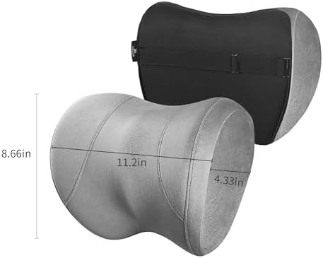 Car Neck Pillow Adjustable Up and Down Style 2 Pack,Car Headrest Pillow for Neck Support Relieves Driving Fatigue, Soft Memory Form and Ergonomic Design Fits Most Heights and Car Seats (Gary) - Image 7