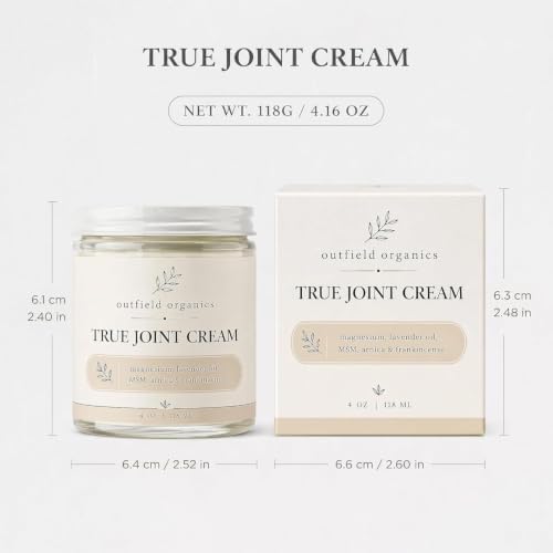 Outfield Organics True Joint Cream – 4-in-1 MSM Cream for Joint Pain with Magnesium,Arnica, Lavender & Frankincense,Non-Greasy Massage (1) - Image 6