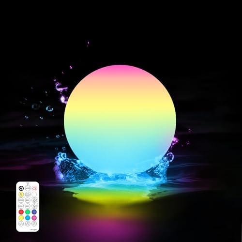 LOFTEK 3-inch Floating Pool Lights, Rechargeable LED Ball Light w/Remote by LOFTEK
