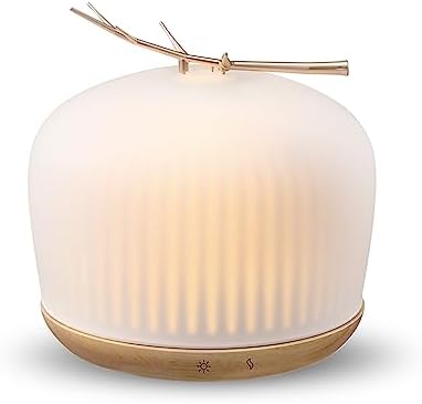 mimicat Whisper-Quiet Glass Essential Oil Diffuser for Bedroom – Aromatherapy for Restful Sleep, Auto Shut-Off, 8H/18H Runtime, 230ML, Wood Base by mimicat