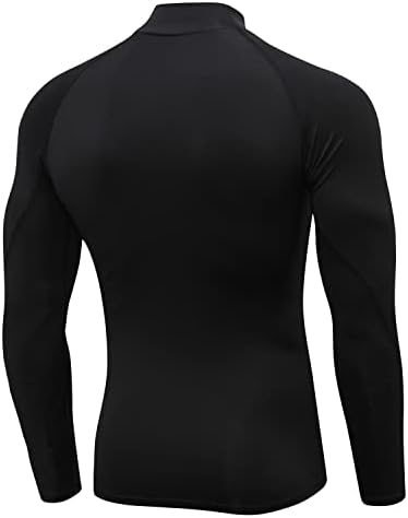 SPVISE Men's Compression Shirts Long Sleeve Mock Turtleneck Workout Tops - Image 4