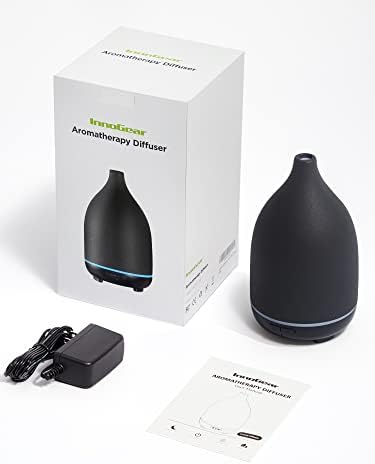 InnoGear 150ml Ceramic Essential Oil Diffuser, Diffusers for Home, Black - Image 7