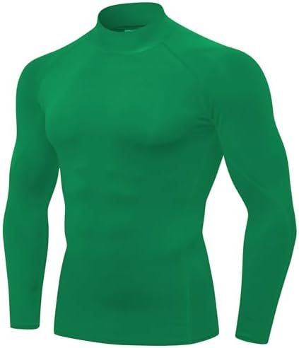 SPVISE Men's Compression Shirts Long Sleeve Mock Turtleneck Workout Tops by SPVISE