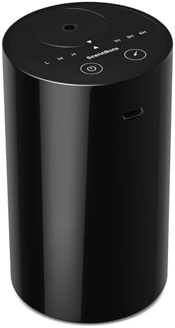 ANZ Waterless Diffuser for Essential Oil for Home, Room, Black by ScentBots