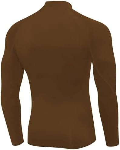 SPVISE Men's Compression Shirts Long Sleeve Mock Turtleneck Workout Tops - Image 4