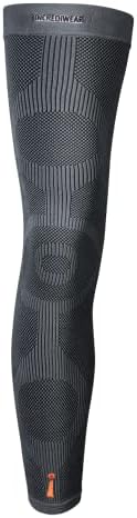 Incrediwear Leg Sleeve – Infrared Full Leg Sleeves for Women and Men Supporting Pain Relief, Swelling, Muscle Recovery, Post-Op, Lymphedema, ACL Recovery (Charcoal, Small) by Incrediwear