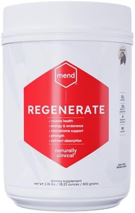MEND Regenerate, Post Workout Recovery, Immune Support, and Sports Nutrition Supplement for Men and Women - Natural, Gluten Free, and Non-GMO - Cocoa Protein Powder, 20 Servings by MEND