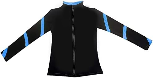 LIUHUO Girls Ice Skating Jackets Women Stripes Training Practice Figure Skating Tops Costs Fleece - Image 3