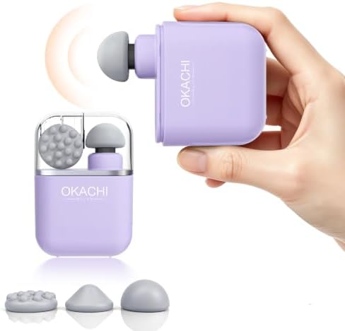 OKACHI GLIYA Mini Portable Massage Gun with 3 Heads All-in-One Storage Case by OKACHIGLIYA