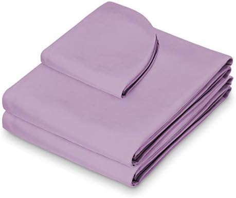 Saloniture 3-Piece Microfiber Massage Table Sheet Set - Premium Facial Bed Cover - Includes Flat and Fitted Sheets with Face Cradle Cover - Lavender - Image 2