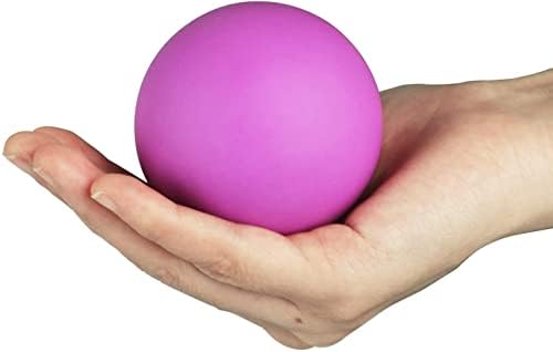 WOVTE Massage Lacrosse Ball for Sore Muscles, Shoulders, Neck, Back, Foot, Body, Deep Tissue, Trigger Point, Muscle Knots, Yoga and Myofascial Release (Purple) - Image 2