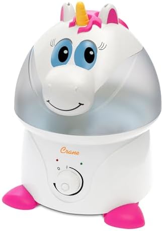 Crane Unicorn Ultrasonic Cool Mist Humidifier with Auto Shut-Off, For Baby Nursery and Kids Room, 1 Gallon Tank, Animal Humidifier For Kids Room by Crane