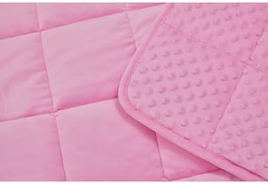 TONGDADA Minky Weighted Blanket | 40''x60'',10lbs | Cozy and Soft Minky Weighted Throw Blanket | Luxury Velvet with Premium Glass Beads | Pink Minky - Image 5