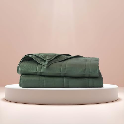 Baloo Weighted Blanket for Adults 25 lb King (Spruce Green, 80"x87") by Baloo