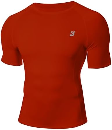 Roadbox Compression Shirt Men Short Sleeve, Cool Dry Base Layer Athletic Undershirts, Workout T-Shirt for Sports Gym Running by Roadbox