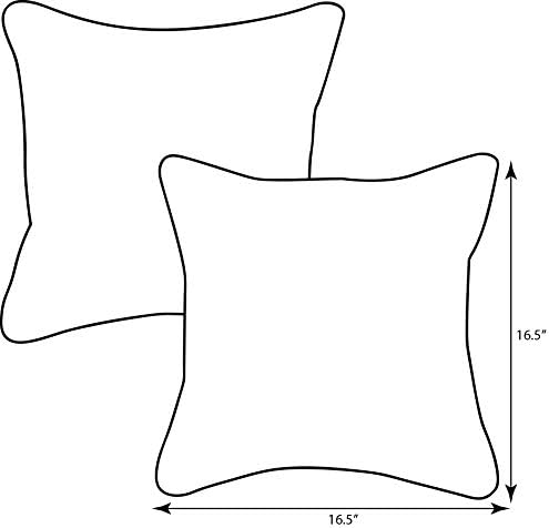 Pillow Perfect Floral Indoor/Outdoor Accent Throw Pillow, Plush Fill, Weather, and Fade Resistant, Throw - 16.5" x 16.5", Black/White Magnolia, 2 Count - Image 3