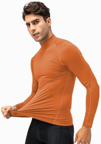 SPVISE Men's Compression Shirts Long Sleeve Mock Turtleneck Workout Tops - Image 6