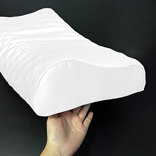 Silk Pillowcase for Memory Foam Pillow Neck Pillow, Pure Mulberry Silk Pillow Case for Cervical Pillow Contour Pillow (White, 21" x 14.5" x 4.9"/4.2") by Cozysilk%7CBringNatureHome