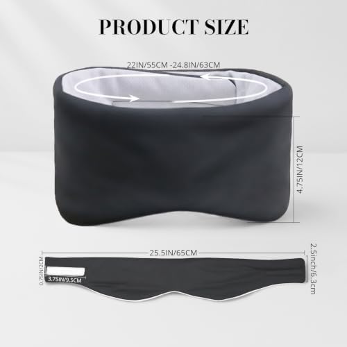 Sleep Mask for Women Men, Reversible Eye Mask Sleeping with Cozy & Cooling Sides, Adjustable Velcro Band, Blackout Face-Hugging Padded Eye Cover for Sleeping Travel Office, Black/White - Image 7