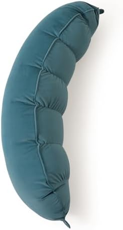 Peallow(Pat. Pend) – Long Round Body Pillow for Adults, Bolster Pillow for Sleeping, Soft and Supportive Pillow for Sleeping & Lumbar Support (Slate Blue, 29.5") by Ailuteie