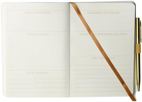DesignWorks Ink Daily Gratitude Journal with Pen, Pink, 4.5 x 6.5 in - Image 4