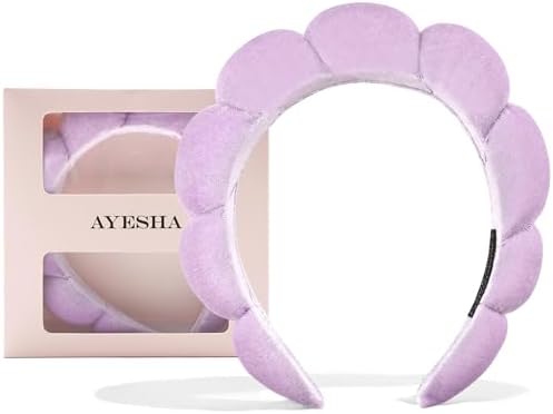 Ayesha Spa Headband for Washing Face Makeup Skincare Soft Sponge Hair band by AYESHA