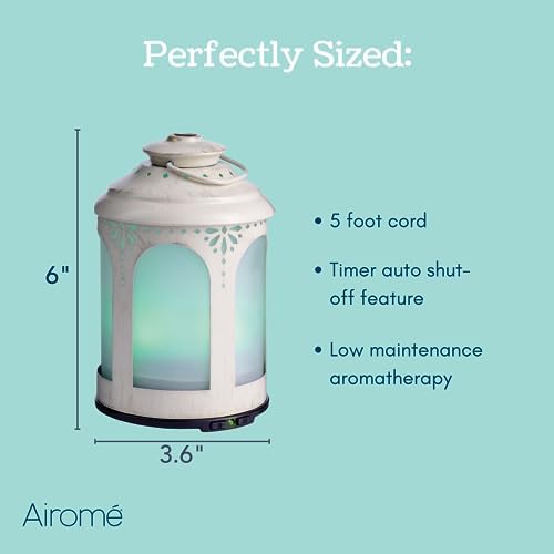 Airome Chelsea Medium Cut-Metal Essential Oil Diffuser|100 mL Humidifying Ultrasonic Aromatherapy Diffuser 8 Colorful LED Lights, Intermittent & Continual Mist, Auto Shut-Off - Image 2