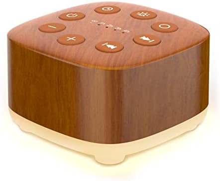 Meditation White Noise Machine Sound Machine 30 Soothing Sounds 12 Night Light 5 Auto-Off Timer Portable Sleep Machine for Travel Powered by AC or USB Sleep Therapy for Baby Kids Adults (Wood Grain) by Meditation